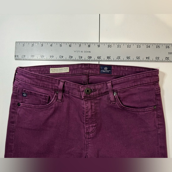 REVOLVE AG Jeans The Stevie Ankle Slim Straight Merlot Berry SZ 27P - Picture 14 of 17
